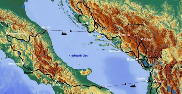 Balkan - Italien: 17-tägige Motorradtour 14.05.26 - 31.05.26