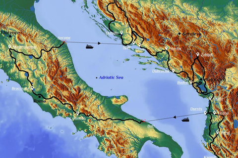 Balkan - Italië: 17-daagse motorreis 15.05.25 - 01.06.25