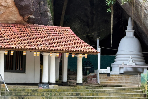 From Colombo: Cave Temples, Jungle Trek & Waterfall Swim