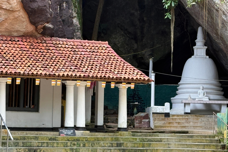 From Colombo: Cave Temples, Jungle Trek & Waterfall Swim