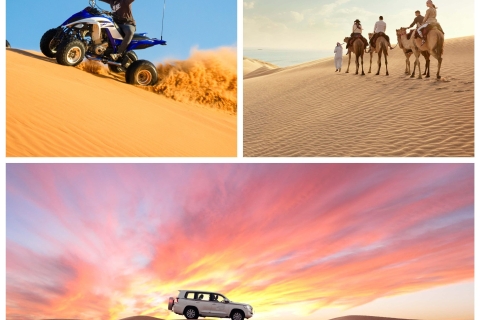 Doha: Quad, duinafdaling, kamelentocht, bezoek aan de binnenzeeQuadbike (1 uur) met kamelentocht, duinafdaling, sandboarden,