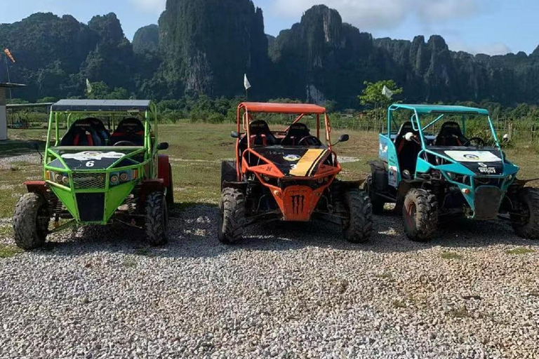 Vang Vieng: Go-Karting e passeio de barco ao pôr do sol ou ao nascer do sol