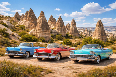 Cappadocia:Classic Car Tour with Hot Air Balon Views- Sunset Cappadocia: Classic Car Tour with SUNSET Views