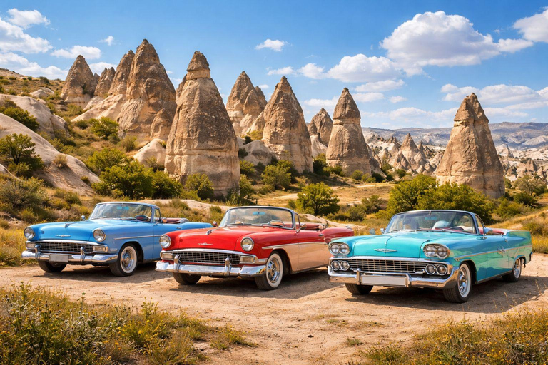 Cappadocia:Classic Car Tour with Hot Air Balon Views- Sunset Cappadocia: Classic Car Tour with SUNSET Views