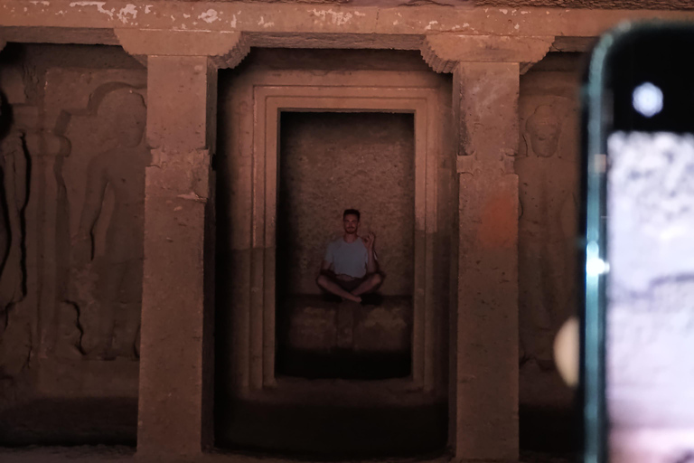 Mumbai: Kanheri Caves Guided Tour Kanheri Caves+Temple+Village+Tiger safri ( pickup & drop)