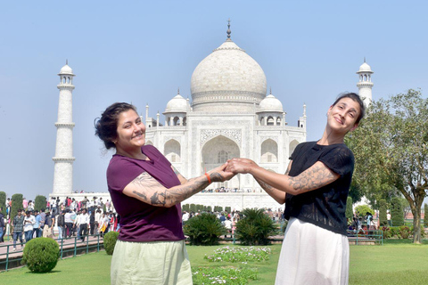 From Delhi: Sunrise Taj Mahal and Agra Guided Tour by Car From Agra: Private Car, Driver and Guide Service Only