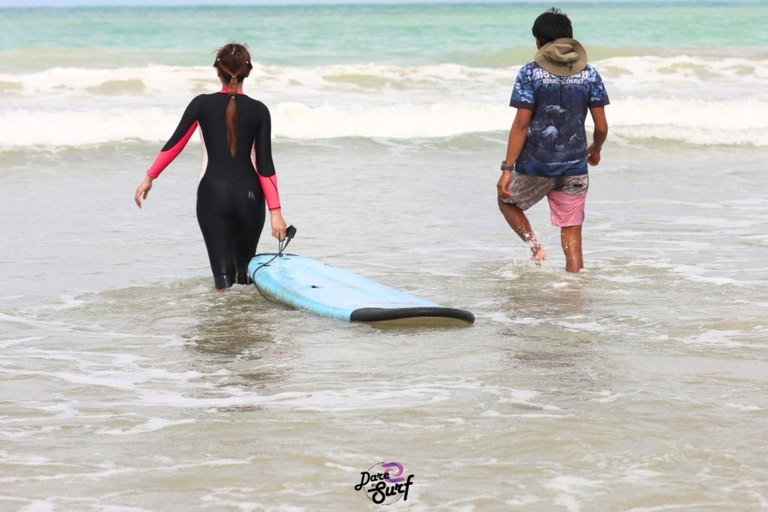 Khao Lak: Surfing Lesson with All Day Surfboard and Drink Meeting Point Option