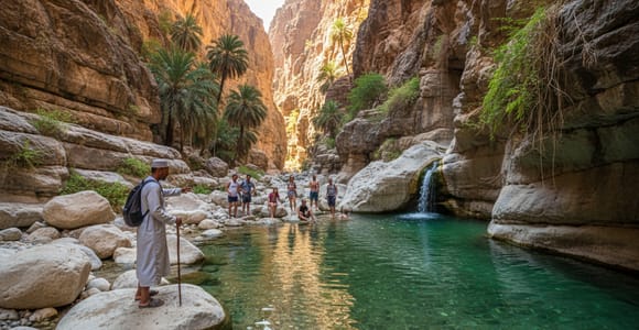 Evening Tour to Wadi Shab with Local Guide from Muscat
