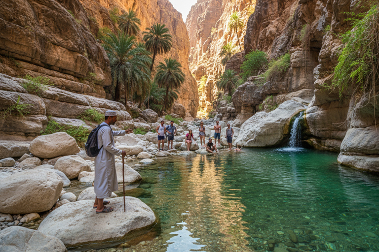 Evening Tour to Wadi Shab with Local Guide from Muscat