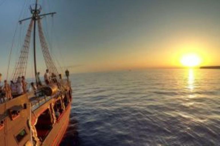 Lampedusa: Sunset Galleon Cruise with Aperitif Dinner and Night Swim