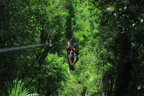 Puerto Morelos: Jungle ATV Adventure, Ziplines and Cenote Single ATV from Tulum