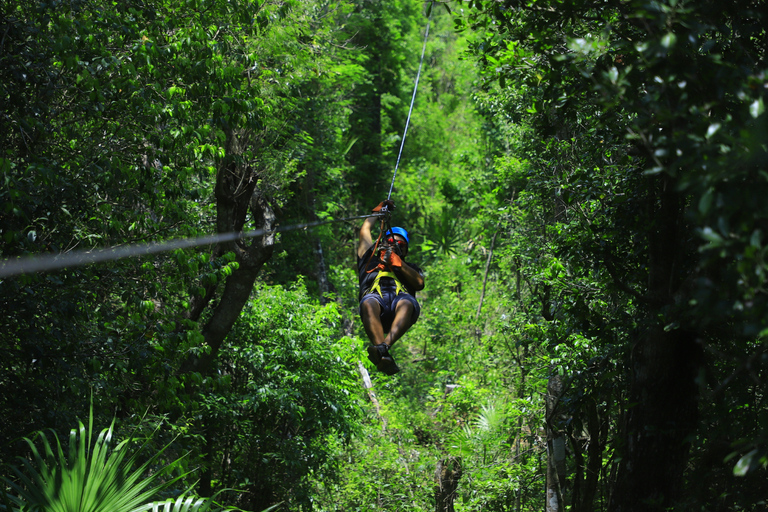 Puerto Morelos: Jungle ATV Adventure, Ziplines and Cenote Single ATV from Tulum