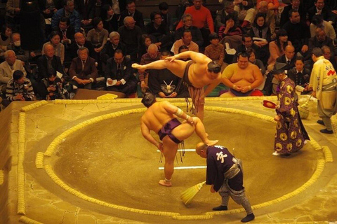 Fukuoka: Sumo Tournament Tour with Chair Seat Tickets