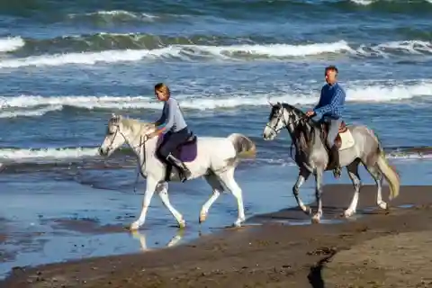 Casablanca : Randonnée à cheval sur la plage avec transferts à l'hôtel