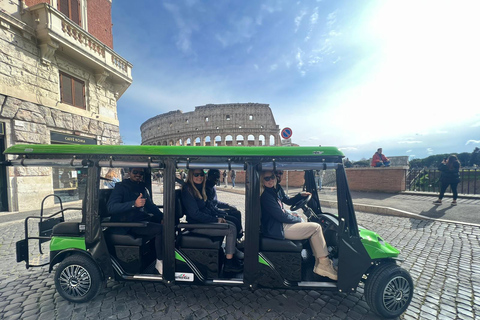 Roma: Excursión en carrito de golf con degustación de helado artesanalExcursión en carrito de golf en francés