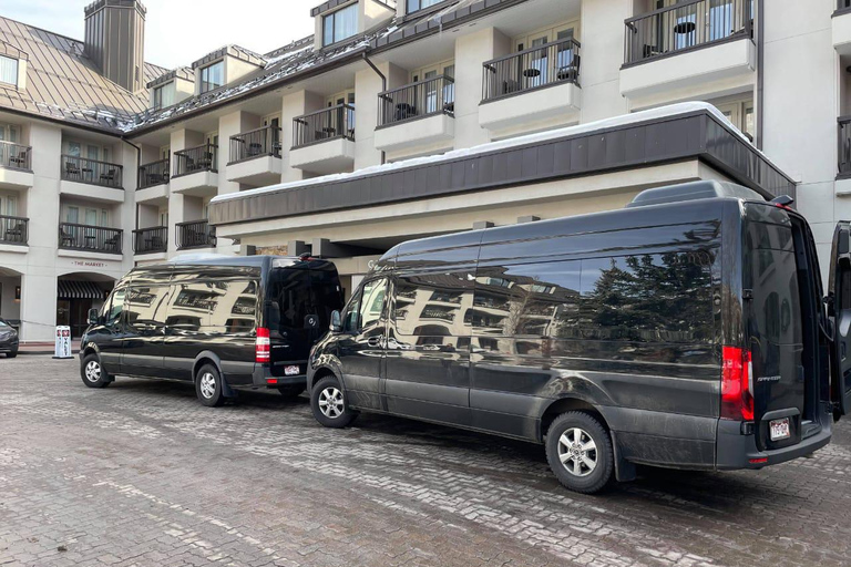 Denver Airport to Vail Transfer Group in Sprinter Van 6-14