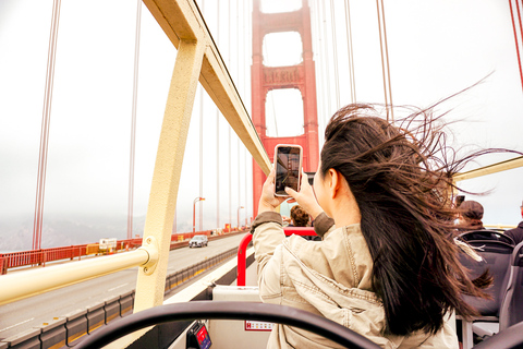 San Francisco: Big Bus Hop-On Hop-Off Sightseeing-tur2-dagarsbiljett, Chinatown-tur och The Flyer ELLER 7D-upplevelse