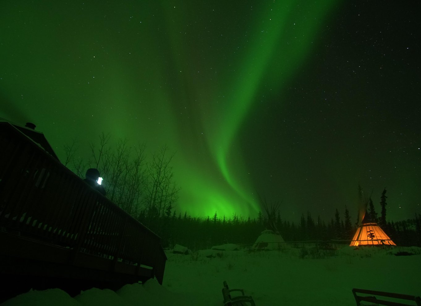 Yukon: Se nordlyset sent om aftenen