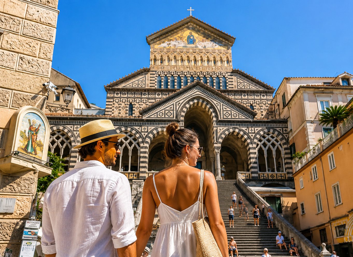 Fra Napoli/Salerno: Gruppetur til Positano, Amalfi, Ravello