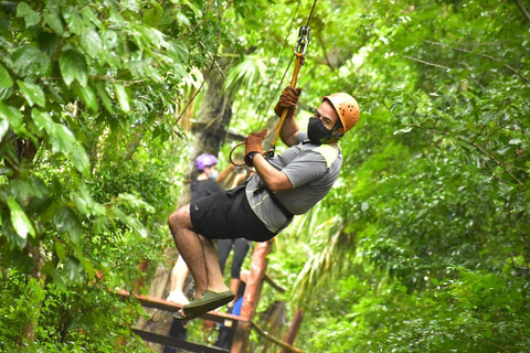 Cancún: Excursión a Caballo con ATV, Tirolinas y CenoteATV compartido desde Tulum