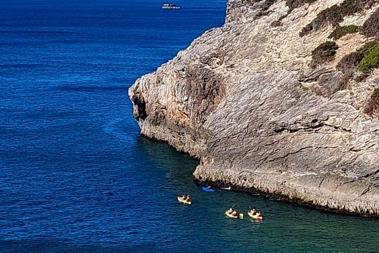 Sagres, passeio de caiaque em família, Grutas da Ingrina