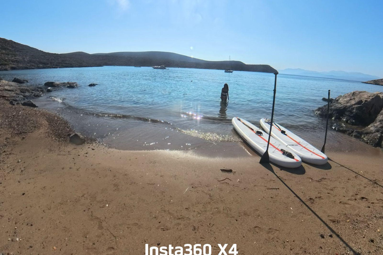 Private Sailing Cruise to Caves & Beaches for SUP & Lunch Private Cruise: Secret Beaches, Caves with Meal Drinks & SUP