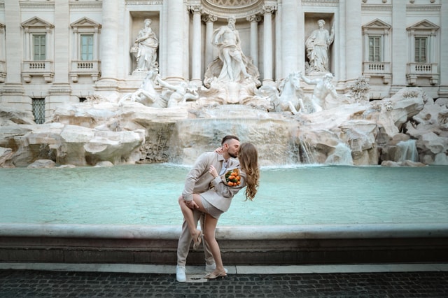 Rome: Private Iconic Photoshoot Trevi Fountain Golden Hour