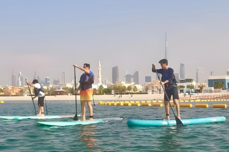 Dubai: stand-up paddlesurfen met uitzicht op de Burj Khalifa