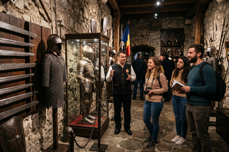 Bucharest: Dracula's Castle , Peles Castle & Brasov Day Tour Audio guide in 24 languages
