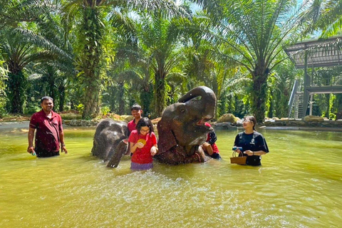 KhaoLak: rafting na białej wodzie, jaskinia małp, kąpiel ze słoniem