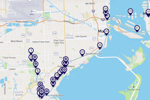 Miami: tour di guida audio per smartphone autoguidato infestato dai fantasmi