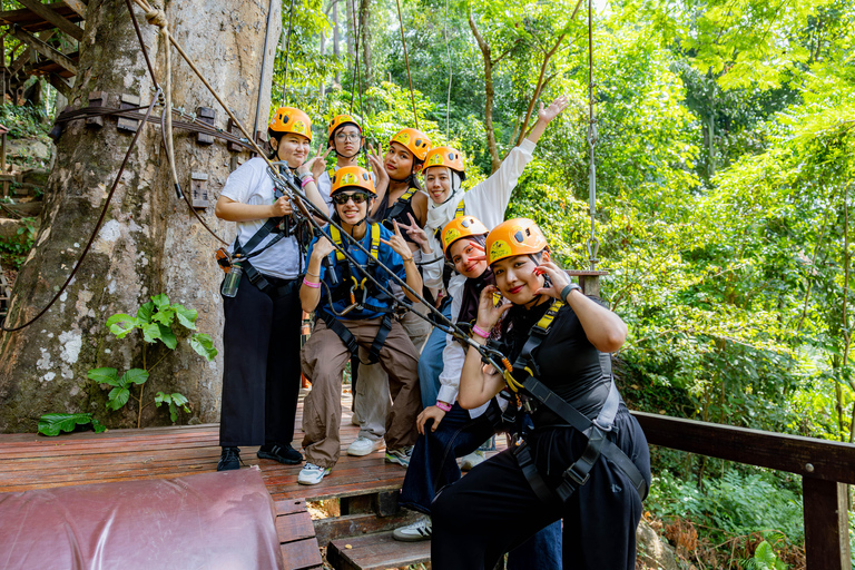 Phuket: Flying Hanuman Zipline Adventure SD4: Epic Adventure with Elephant Jungle