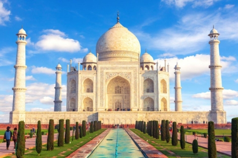 Desde Delhi:Visita nocturna al Taj Mahal en coche con hotel de 5 estrellasGuía en Agra