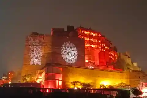 Tour a piedi della città blu del patrimonio a Jodhpur.