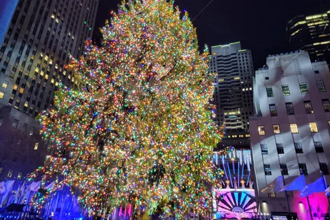 NYC: Holiday Lights Guided Bus Tour