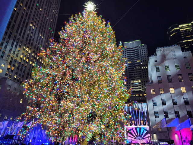 NYC: Holiday Lights Guided Bus Tour