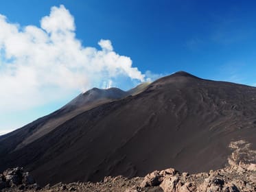 From Taormina: Mount Etna upper craters and Alcantara Gorges