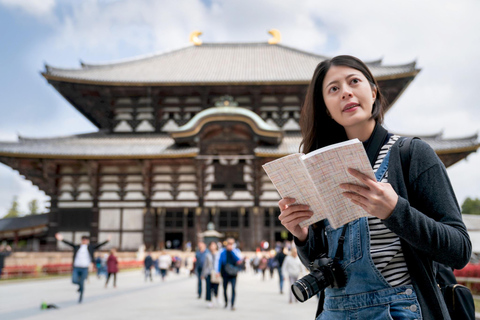 Depuis Kyoto : Excursion guidée d'une journée à Kyoto et Nara avec déjeunerVisite avec déjeuner de bœuf Shabu Shabu horaire 2024