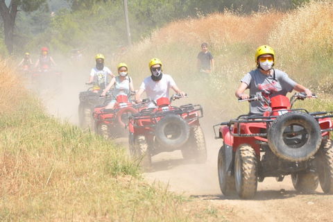 From Alanya: Hotel Pickup & Free Ride ATV Safari Adventure 1 quad for 2 people