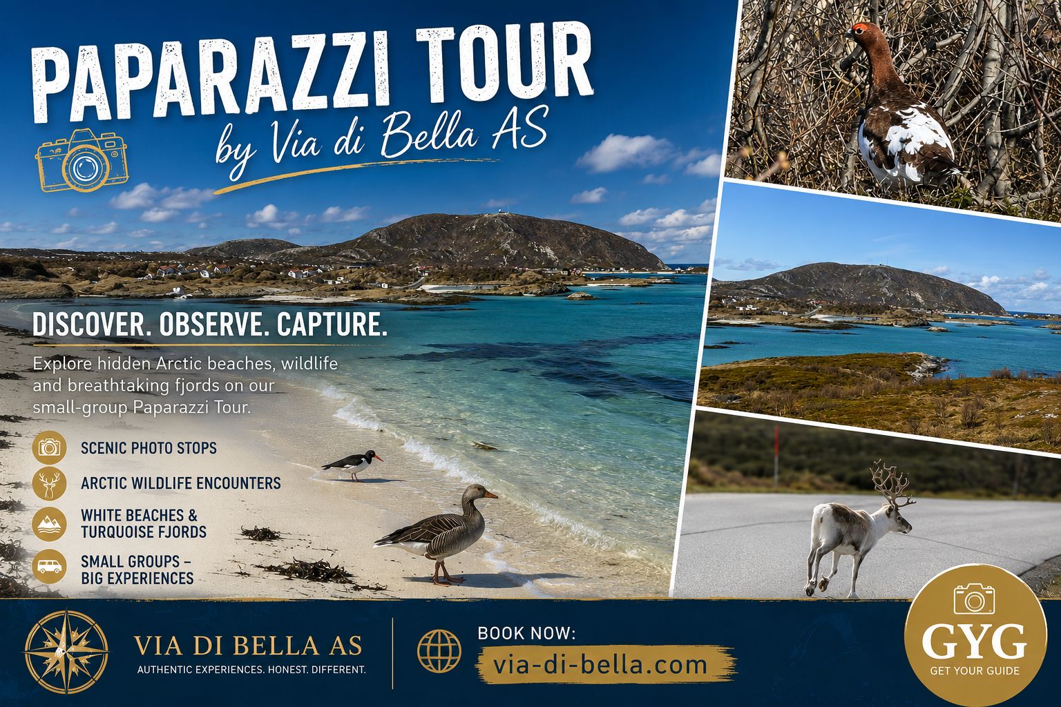 Tromsø: Sommarøy Paparazzi Tour (8 ppl, 3,5h) – Scenic Fjords & Photo Stops