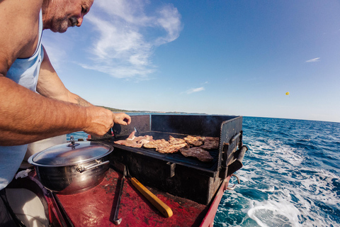 Rovinj: Red Island & Lim Fjord boat tour with BBQ & Swimming