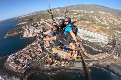 Vuelo parapente larga duración en Tenerife sur