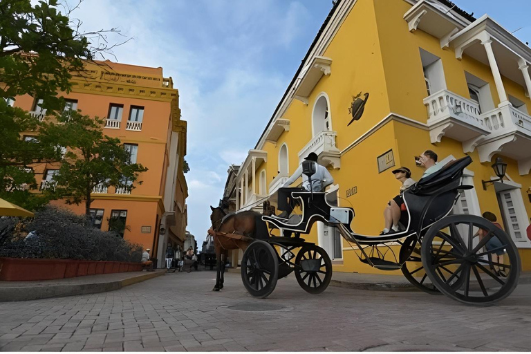 &quot;Przejażdżka bryczką w Cartagena de Indias&quot;.Przejażdżka bryczką po kamiennym obejściu