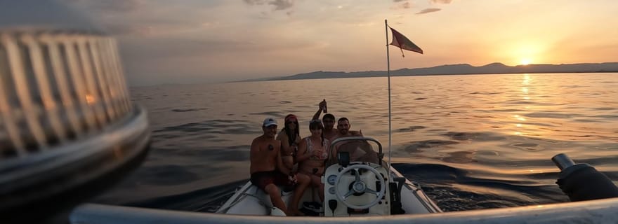 Salou : coucher de soleil sur le bateau