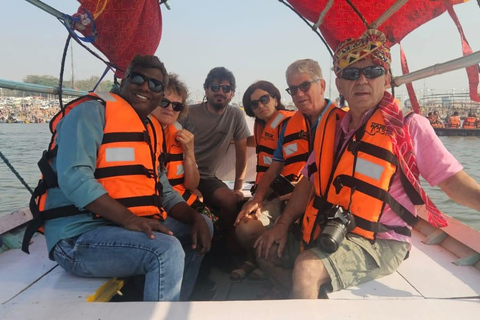 Varanasi: Sunrise Boat Ride w Traditional Meal Half Day Tour with a professional tour guide