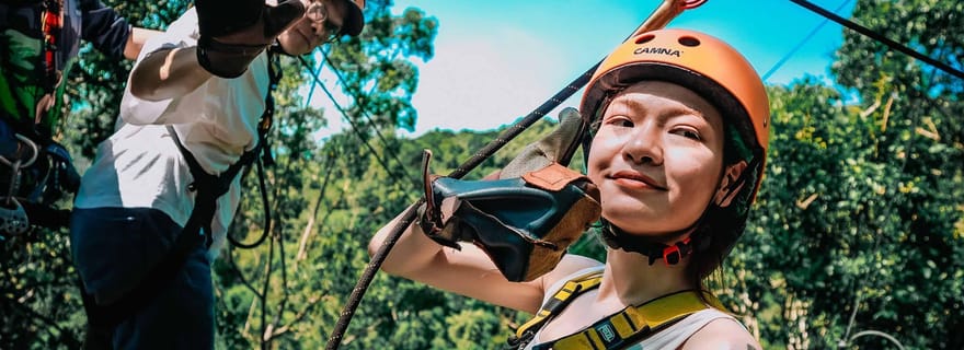 Samui Zipline FLY & Fun Tree Bridge Jungle Cafe & Waterfall