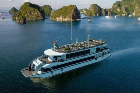 Excursión de un día con el Crucero Diamante Halong 5 Estrellas en LimusinaCrucero de día completo por Halong desde Hanói con limusina