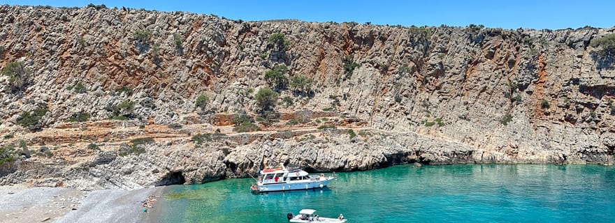 La Canée : Croisière sur la plage de Menies et dans la baie de Chironisia avec plongée en apnée