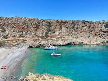 Chania: Menies Beach & Chironisia Bay Cruise with Snorkeling