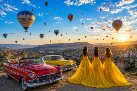 Cappadocia:Classic Car Tour with Hot Air Balon Views- Sunset Cappadocia: Classic Car Tour with SUNSET Views